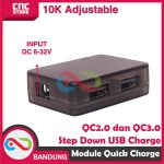 DUAL USB FAST CHARGE STEP-DOWN MODULE 6-30V to QC3.0 WITH CASE - Image 2