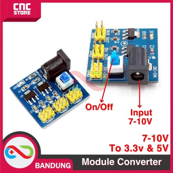 Module daya converter 7-10v to 3.3v and 5v stepdown buck
