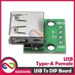 USB TYPE A FEMALE TO DIP ADAPTER CONVERTER 2.54MM PCB BOARD FOR ARDUINO - Image 2