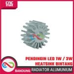 RADIATOR ALUMINIUM TINGGI 10MM PENDINGIN LED 1W / 3W TAMBAHAN UNTUK HEATSINK BENTUK BINTANG DIAMETER - Image 2