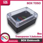 BOX TRANSPARAN BOX TOSO 36 LED 7,5X5X4CM KOTAK ELEKTRONIK BOX ELECTRONIC RANGKAIAN