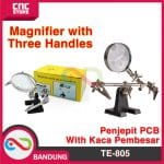 TE-805 Penjepit PCB Buaya Kaca Pembesar Flexibel