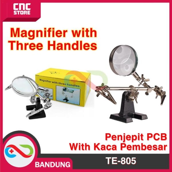 TE-805 Penjepit PCB Buaya Kaca Pembesar Flexibel