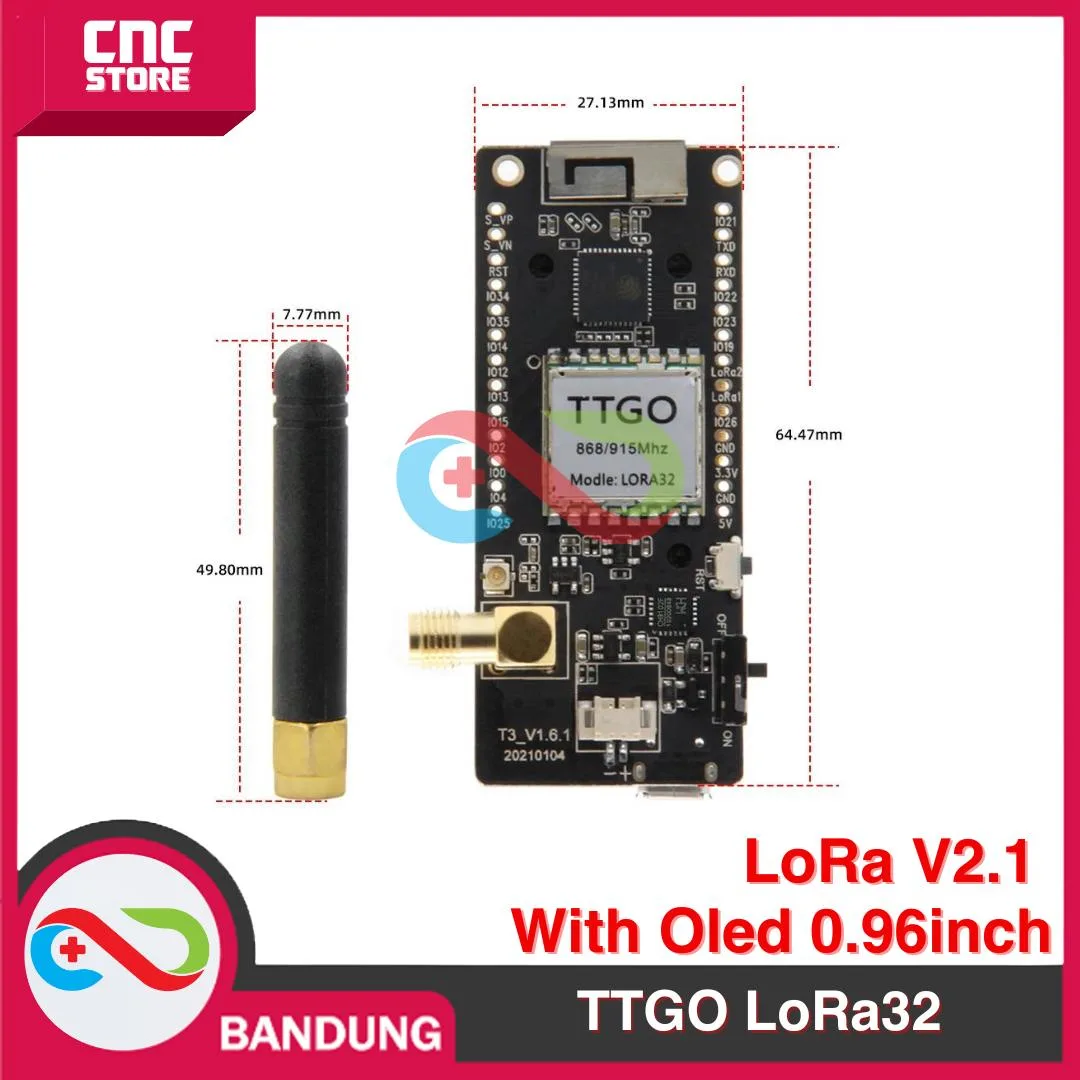 LILYGO TTGO LoRa32 LoRa V2.1 915MHz 433MHz ESP32 OLED 0.96 WIFI BLE-915Mhz - Gambar 4