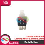 TACTILE SWITCH SELF LOCKING MICRO PUSH BUTTON 5.8MM X 5.8MM LATCHING DIP 6PIN - Image 2