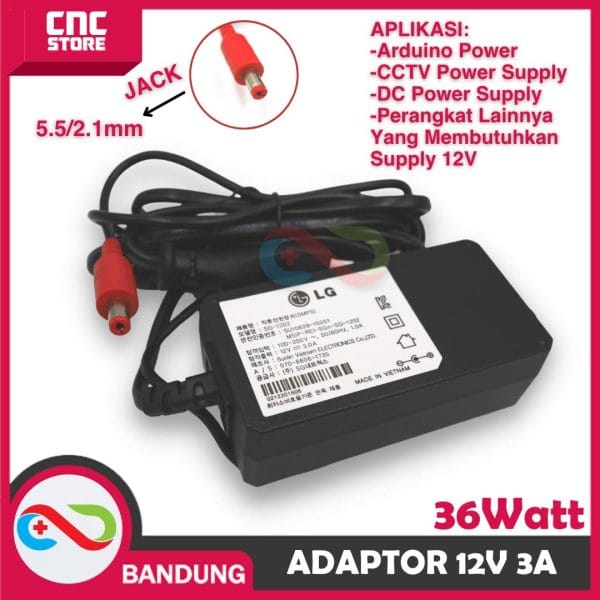 ADAPTOR 12V 3A MURNI 3A 36W