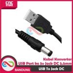 KABEL KONVERTER USB PORT KE 5V JACK DC 5.5MM ADAPTER CONVERTER COLOKAN - Image 4
