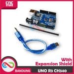 ARDUINO UNO R3 ATMEGA328P CH340 COMPATIBLE BOARD PLUS EXPANSION SHIELD V5.0 - Image 3