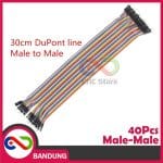 40PCS JUMPER CABLE KABEL 30CM MALE TO MALE DUPONT FOR BREADBOARD - Image 3