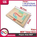 ALAS PROJECT MDF Board / MDF 9mm / Kayu Mdf - A4 21 x 29,7