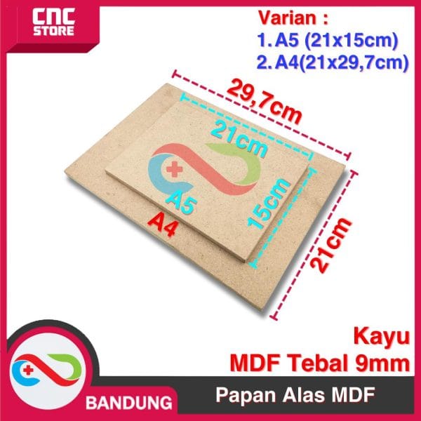 ALAS PROJECT MDF Board / MDF 9mm / Kayu Mdf - A4 21 x 29,7