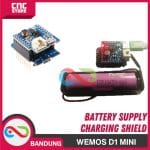 WEMOS D1 MINI LITHIUM (LiPo) BATTERY SUPPLY CHARGING SHIELD - Image 2