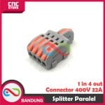 CONNECTOR KONEKTOR KABEL NV-F12/F13/F14/F15 SAMBUNGAN KABEL 1 LUBANG KE 4 - NV-F14 ORANGE - Image 4