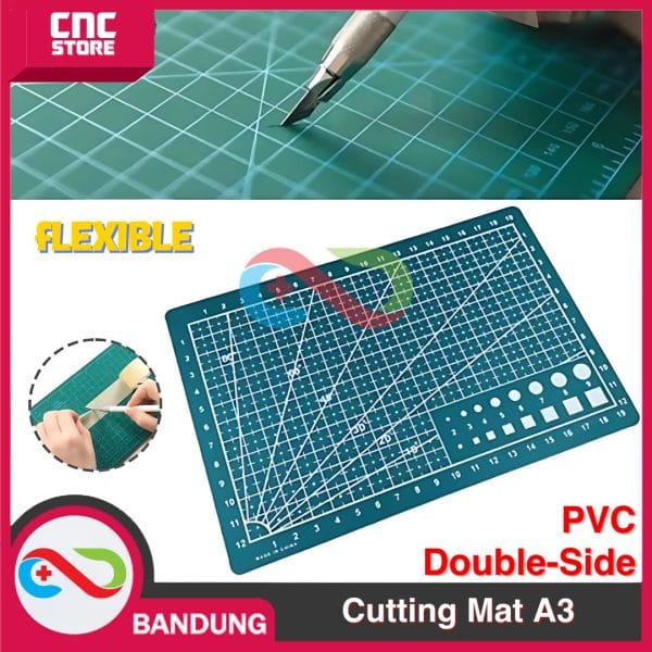 Cutting Mat A3 Double-Side Alas Potong Kertas PVC Paper HIJAU