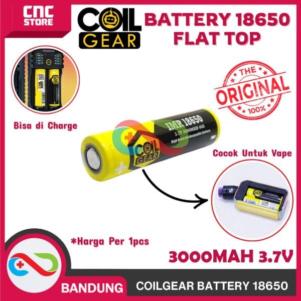 BATERAI BATRE BATTERY 18650 COILGEAR ORIGINAL AUTHENTIC