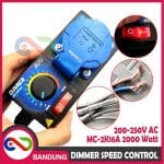 HQ DIMMER 2000W AC PENGATUR KECEPATAN GERINDA SELEPAN BOR 2000 WATT - Image 2