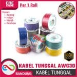 KABEL JUMPER TUNGGAL AWG30 YELLOW KUNING FOR BREADBOARD PER SATU ROLL