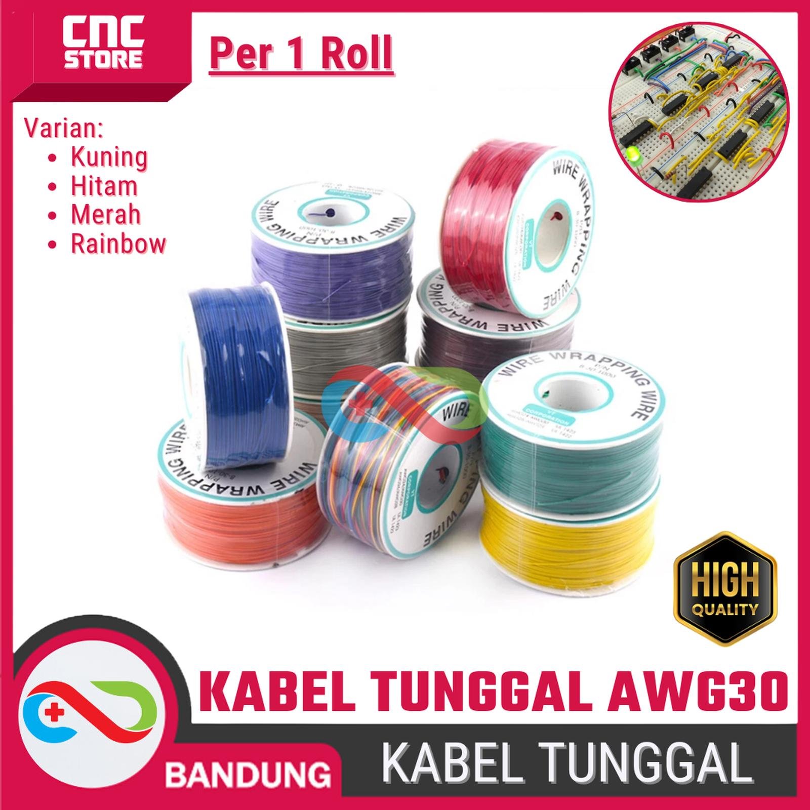 c2033260985c4b93809f78654a64dc97~tplv-aphluv4xwc-white-pad-v1_1600_1600 Kabel Jumper Tunggal AWG30 untuk Breadboard – Per Satu Roll - Gambar 1