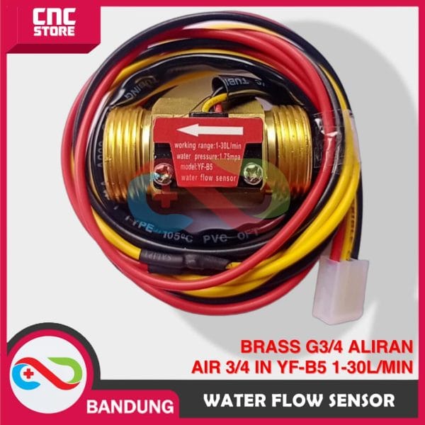 WATER FLOW SENSOR BRASS G3/4 ALIRAN AIR 3/4 IN YF-B5 1-30L/MIN