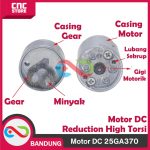 MOTOR DC 12V 25GA370 DINAMO GEAR BOX DYNAMO REDUCTION GEARBOX -280 RPM - Image 3