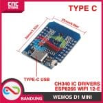 WEMOS D1 MINI ESP8266 TYPE-C 4MB LUA WIFI IOT INTERNET MCU MINI ESP8266 TYPE-C - Image 4