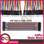 40PCS JUMPER CABLE KABEL 30CM MALE TO MALE DUPONT FOR BREADBOARD - Image 5