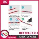 3in1 HOT SEAL WIRE CONNECTOR SAMBUNGAN KABEL WATERPROOF SOLDER HEAT - KUNING - Image 7