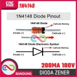 10PCS 1N4148 DO-35 200MA 100V FAST SWITCHING DIODE DIODA - Image 3