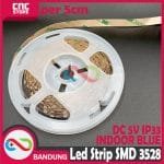 LED STRIP SMD 3528 SINGLE COLOUR DC 5V IP33 INDOOR BLUE PER 5CM - Image 5