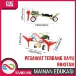 MAINAN EDUKASI PESAWAT TERBANG 2 BALING KAYU RAKITAN STEM DIY - Image 5