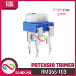Potentiometer 10K RM065-103 Horizontal – Resistor Adjustable Blue & White WH06-2 - Image 2