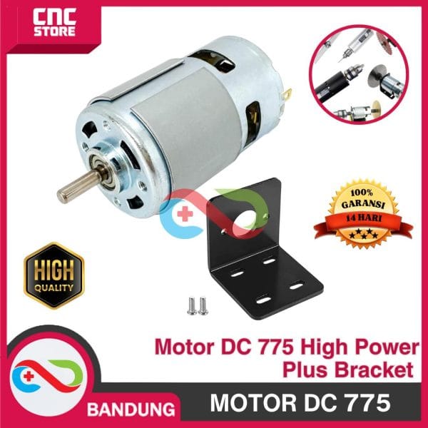 MOTOR DC 775 HIGH POWER 12-24V HIGH TORSI 6000-12000RPM PLUS BRACKET