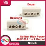 Terminal Block Blok Konektor Splitter Paralel Kabel HIGH POWER CONNECTOR  600V 60A 1 In 7 Output - Image 2
