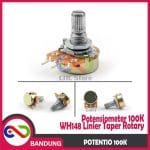 POTENSIO POTENSIOMETER 100K 100KOHM WH148 LINIER TAPER ROTARY