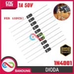 Dioda 1N4001 1A 50V – 10PCS Rectifier Diode Penyearah Arduino DIY