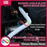 Braided Cable Slave White 10mm Gepeng Pelindung Kabel Snake Skin - Image 4