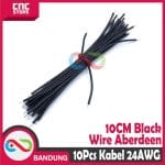 10PCS WIRE ABERDEEN BLACK WIRE CONECTING ELECTRONIC 10CM 24AWG - Image 3