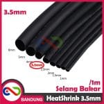 HEATSHRINK 3.5MM HEAT SHRINK SELANG SELONGSONG BAKAR PER 1 METER