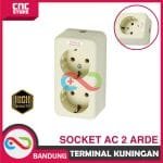 TERMINAL KUNINGAN STOP KONTAK 2 LUBANG SOCKET AC 2 ARDE