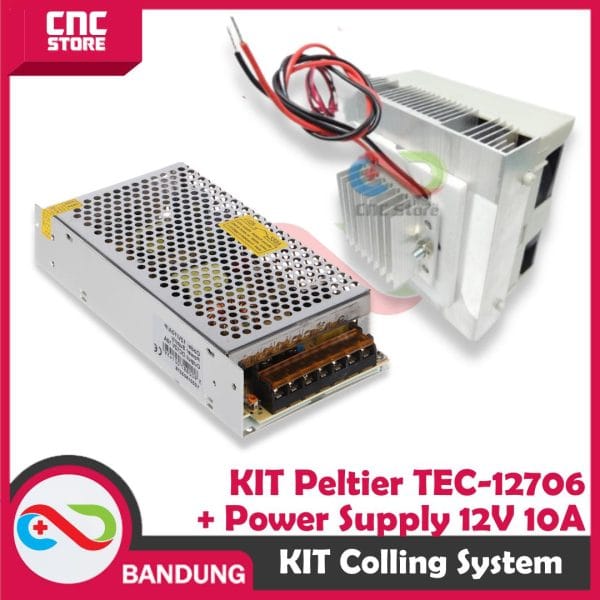 COOLING SYSTEM KIT PELTIER TEC-12706 WITH POWER SUPPLY 12V 10A