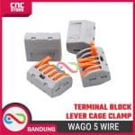 WAGO 5 WIRE TERMINAL BLOCK LEVER CAGE CLAMP - Image 5