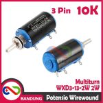 POTENSIOMETER POTENSIO WIREWOUND 10K PRESISI MULTITURN WXD3-13-2W 2W 3 KAKI - Image 2