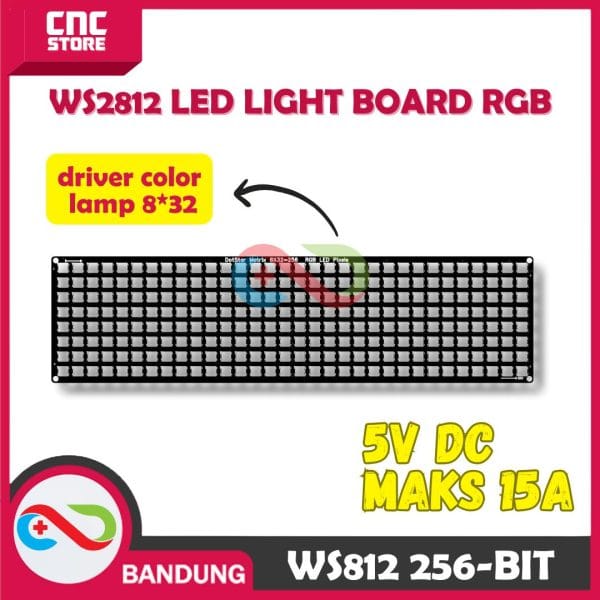 WS2812 built-in 256-bit full-color driver color lamp 8*32 5050 LED light board RGB