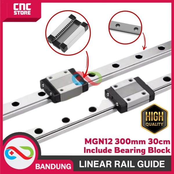 MGN12 300MM 30CM LINEAR RAIL GUIDE INCLUDE MGN12H BEARING BLOCK