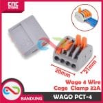 WAGO 4 WIRE TERMINAL BLOCK LEVER CAGE CLAMP PCT-4