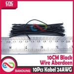 10PCS WIRE ABERDEEN BLACK WIRE CONECTING ELECTRONIC 10CM 24AWG - Image 2