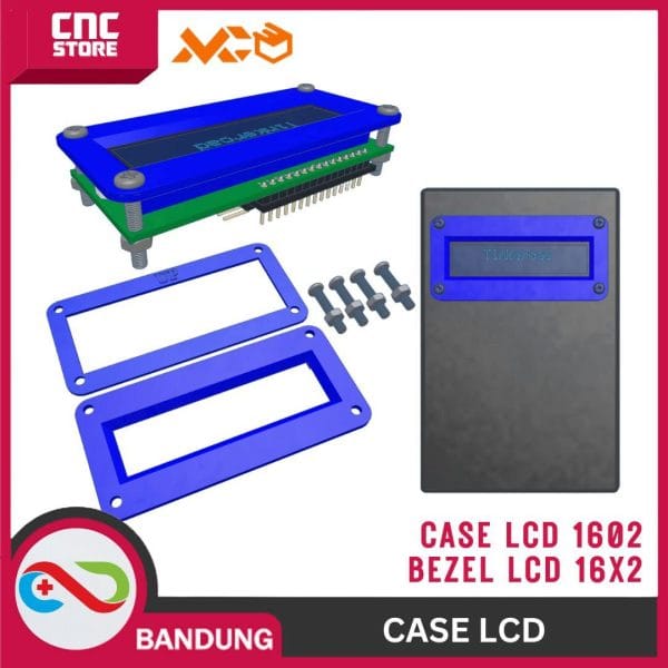 1602 16 X 2 LCD FRAME ARKLIK CASE ARDUINO BIRU -3D PRINTER