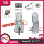MOTOR DC GEARBOX JGY370 DOUBLE SHAFT SELF LOCKING  DC WORM HIGH TORQUE JGY 370 DOUBLE AS -90 RPM