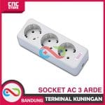 TERMINAL KUNINGAN STOP KONTAK 3 LUBANG SOCKET AC 3 ARDE - Image 5