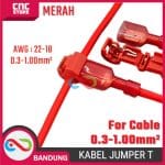 KABEL JUMPER T MERAH 0.3-1MM2 WIRE CONNECTOR SUNTIK CABANG SPLIT CABLE - Image 2